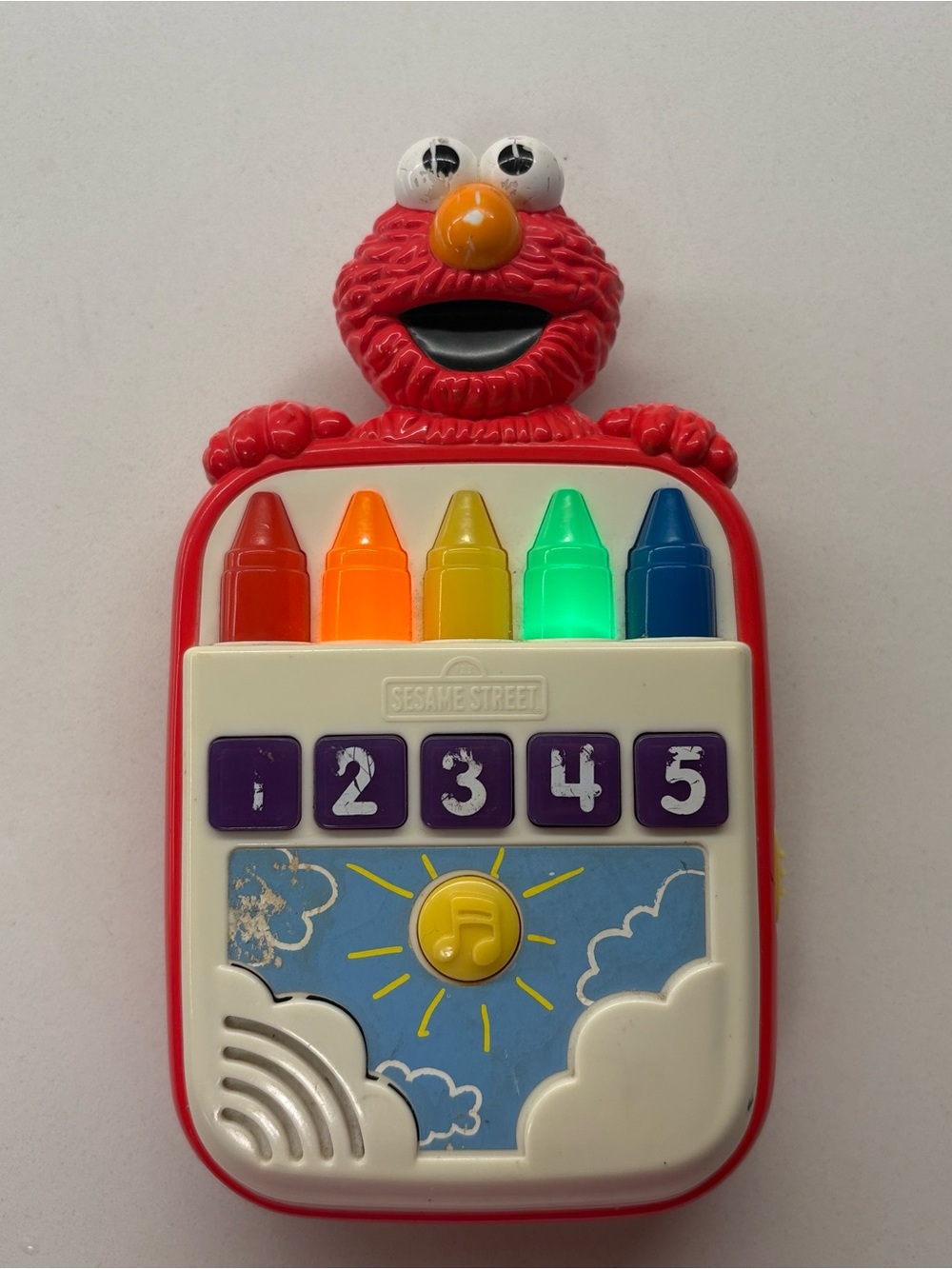 Vintage Playskool Sesame Street Steps To School ELMO'S COUNT ALONG CRAYONS works - Picture 2 of 5
